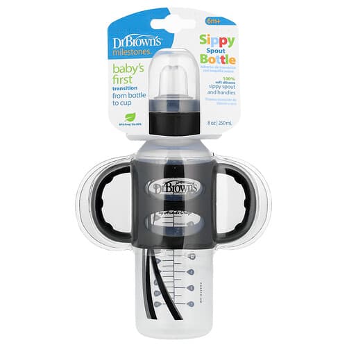 Dr. Brown's, Tuitfles, 6 maanden +, zwart, 8 oz (250 ml)