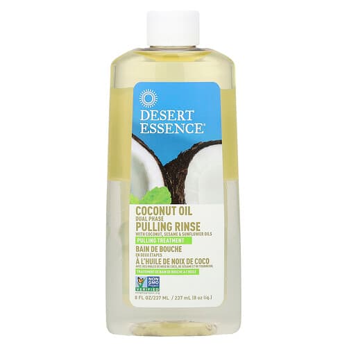 Desert Essence, Kokosnootolie Dual Phase, Trekspoeling, 8 fl oz (237 ml)