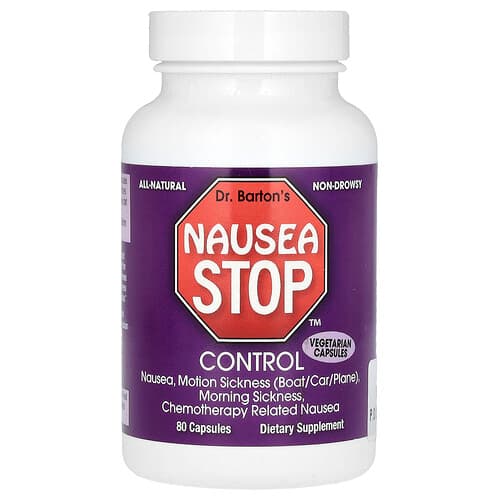 Dr. Barton's, Misselijkheid Stop Control, 80 capsules