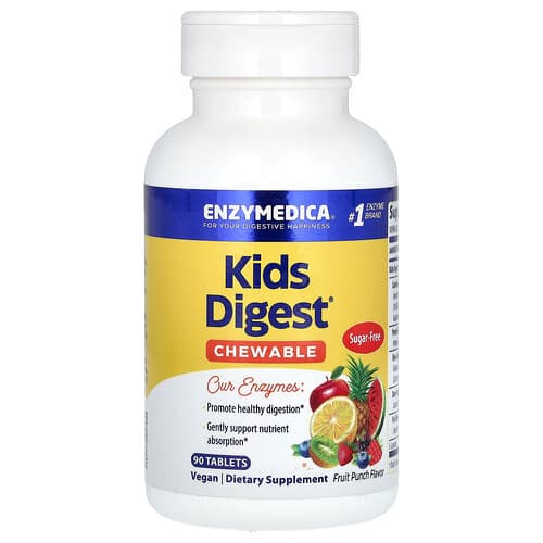 Enzymedica, Kids Digest, Fruit Punch, 90 tabletten