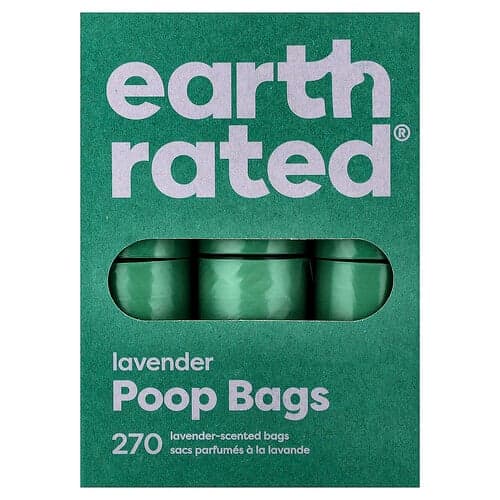 Earth Rated, Hondenpoepzakjes, lavendel, 270 zakjes