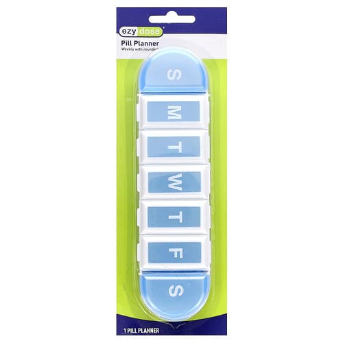 Ezy Dose, Pill Planner, Wekelijks met Afgeronde, 1 Pill Planner