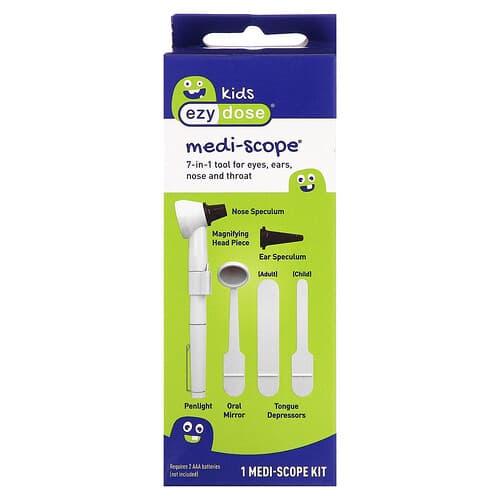 Ezy Dose, Kinderen, Medi-Scope 7-in-1 tool voor ogen, oren, neus en keel, 7-delige set