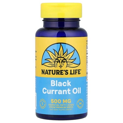 Nature's Life, Zwarte bessenolie, 500 mg, 90 softgels