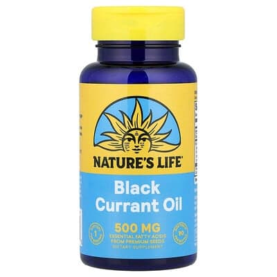 Nature's Life, Zwarte bessenolie, 500 mg, 90 mini-softgels