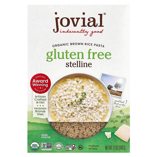 Jovial, Biologische bruine rijstpasta, Stelline, 12 oz (340 g)
