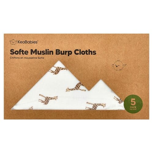 KeaBabies, Zachte mousseline boerendoeken, The Wild, 5-pack