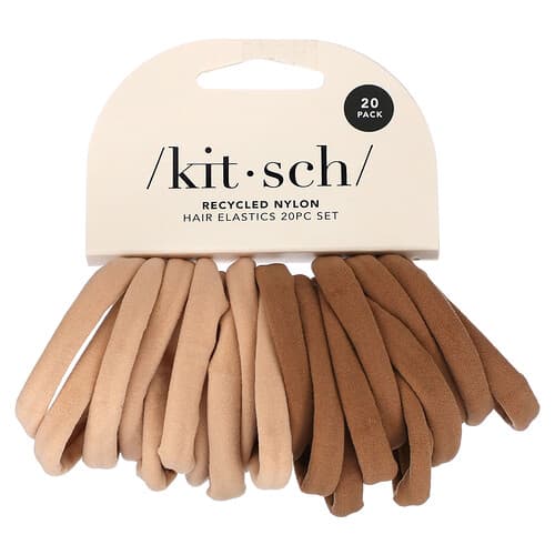 Kitsch, Hair Elastics Set, Blush, 20 Piece Set