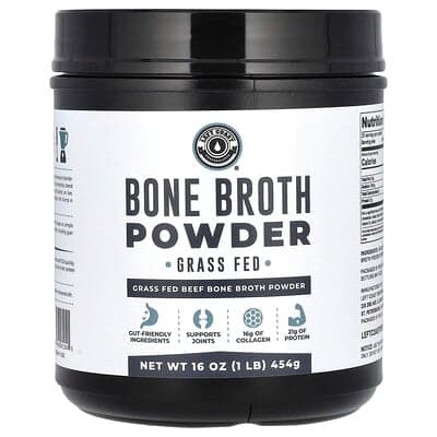 Left Coast Performance, Bottenbouillonpoeder, rundvlees, 454 g