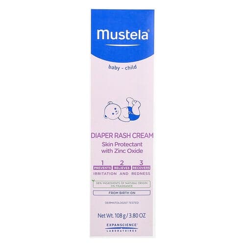 Mustela, Baby-Child, Luieruitslagcrème, Geurvrij, 3,8 oz (108 g)