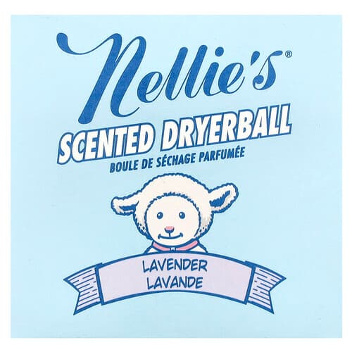 Nellie's, Geurende drogerbal, lavendel, 1 drogerbal