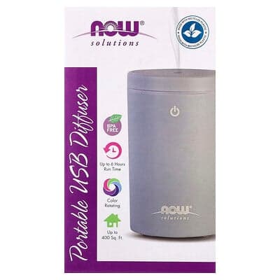 NOW Foods, Oplossingen, draagbare USB-oliediffuser, 1 diffuser