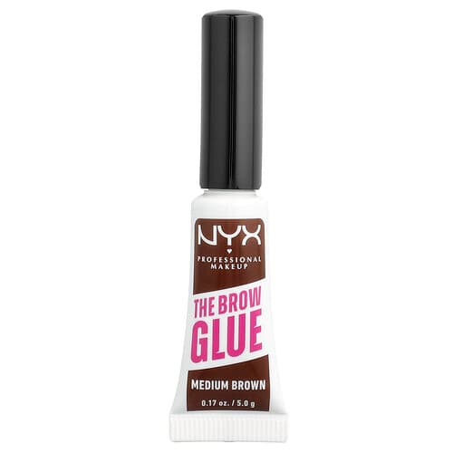 NYX Professional Makeup, The Brow Glue, Instant Brow Styler, 03 Medium Bruin, 0,17 oz (5 g)