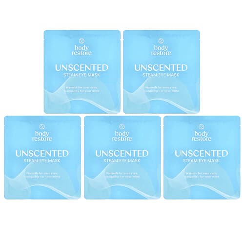 Body Restore, Stoomoogmasker, geurvrij, 5-pack