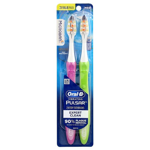 Oral-B, Vibrerende Pulsar™, accu-tandenborstel, medium, 2-pack
