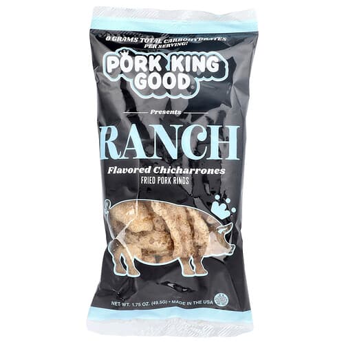 Pork King Good, Gearomatiseerde Chicharrones, Ranch, 1.75 oz (49.5 g)