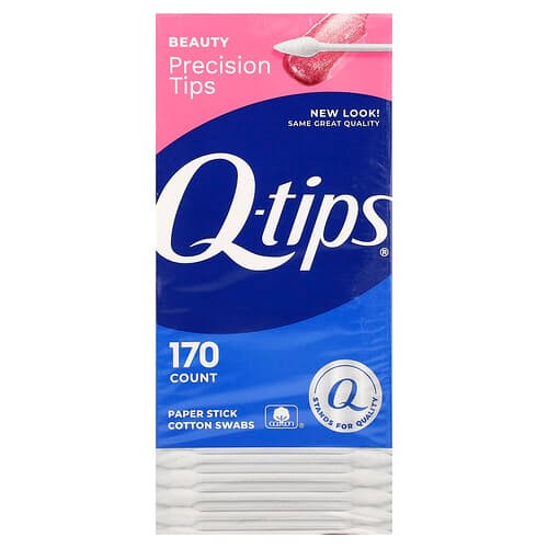 Q-tips, Precisiepunt papieren wattenstaafjes, 170 stuks