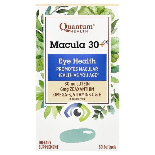 Quantum Health, Macula 30+®, Ooggezondheid, 60 Zachte gels
