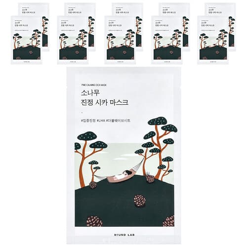 Round Lab, Pijnboom kalmerend Cica Beauty Mask, 10 vel (27 ml)