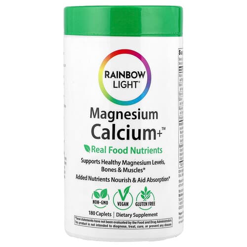 Rainbow Light, Magnesium Calcium+™, 180 tabletten