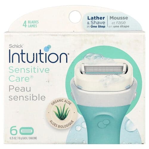 Schick, Intuition®, Gevoelige Verzorging, Vervangende Cartridges, 6 Cartridges