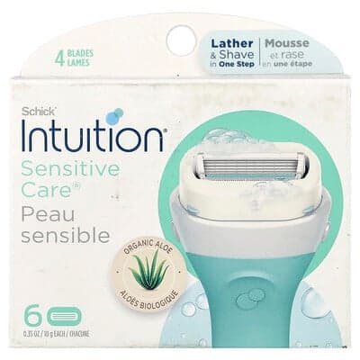 Schick, Intuition®, Gevoelige Verzorging, Vervangende Cartridges, 6 Cartridges