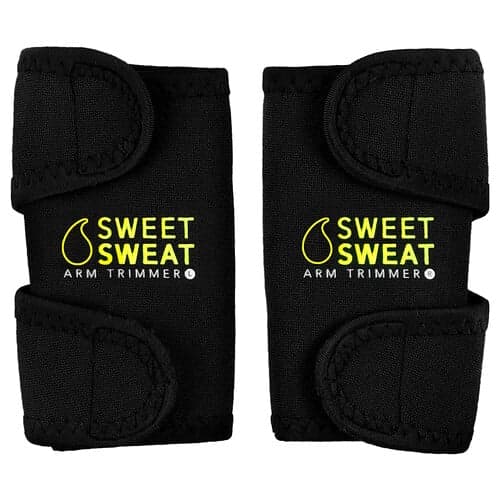 Sports Research, Sweet Sweat®, Armtrimmers, Medium, Zwart & Geel, 1 Paar