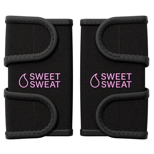Sports Research, Sweet Sweat®, Armtrimmers, Medium, Zwart & Roze, 1 Paar