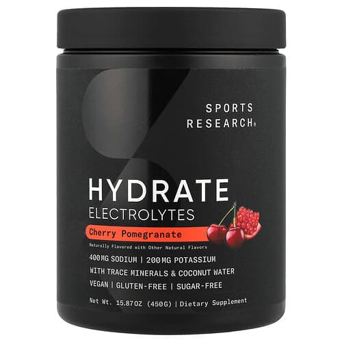 Sports Research, Hydrate Electrolytes, Kers Granaatappel, 15,87 oz (450 g)