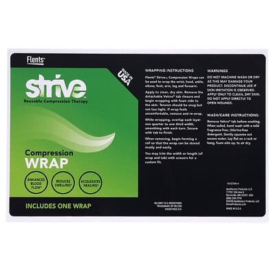 Strive, Compressie wikkel, zwart, 1 wikkel