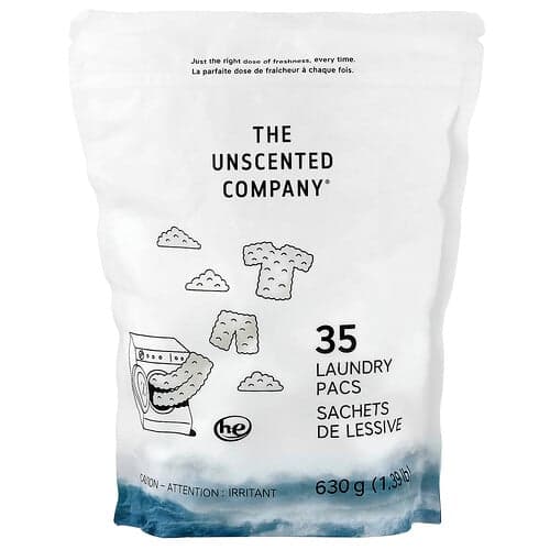 The Unscented Company, Wasmiddelcapsules, geurvrij, 35 capsules, 630 g