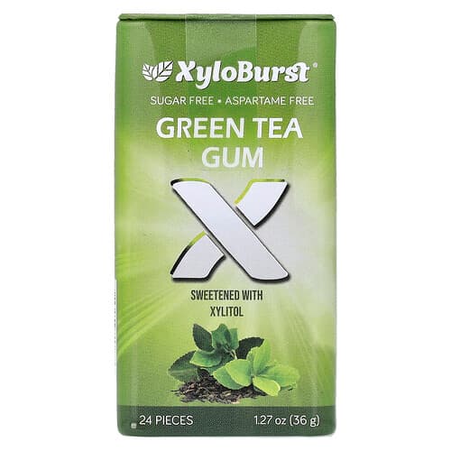 Xyloburst, Xylitolkauwgom, groene thee, 24 stuks, 36 g