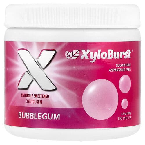 Xyloburst, Xylitol Gum, Bubble Gum, 100 Stuks, 5.29 oz (150 g)
