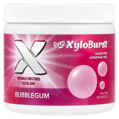 Xyloburst, Xylitol Gum, Bubble Gum, 100 Stuks, 5.29 oz (150 g)