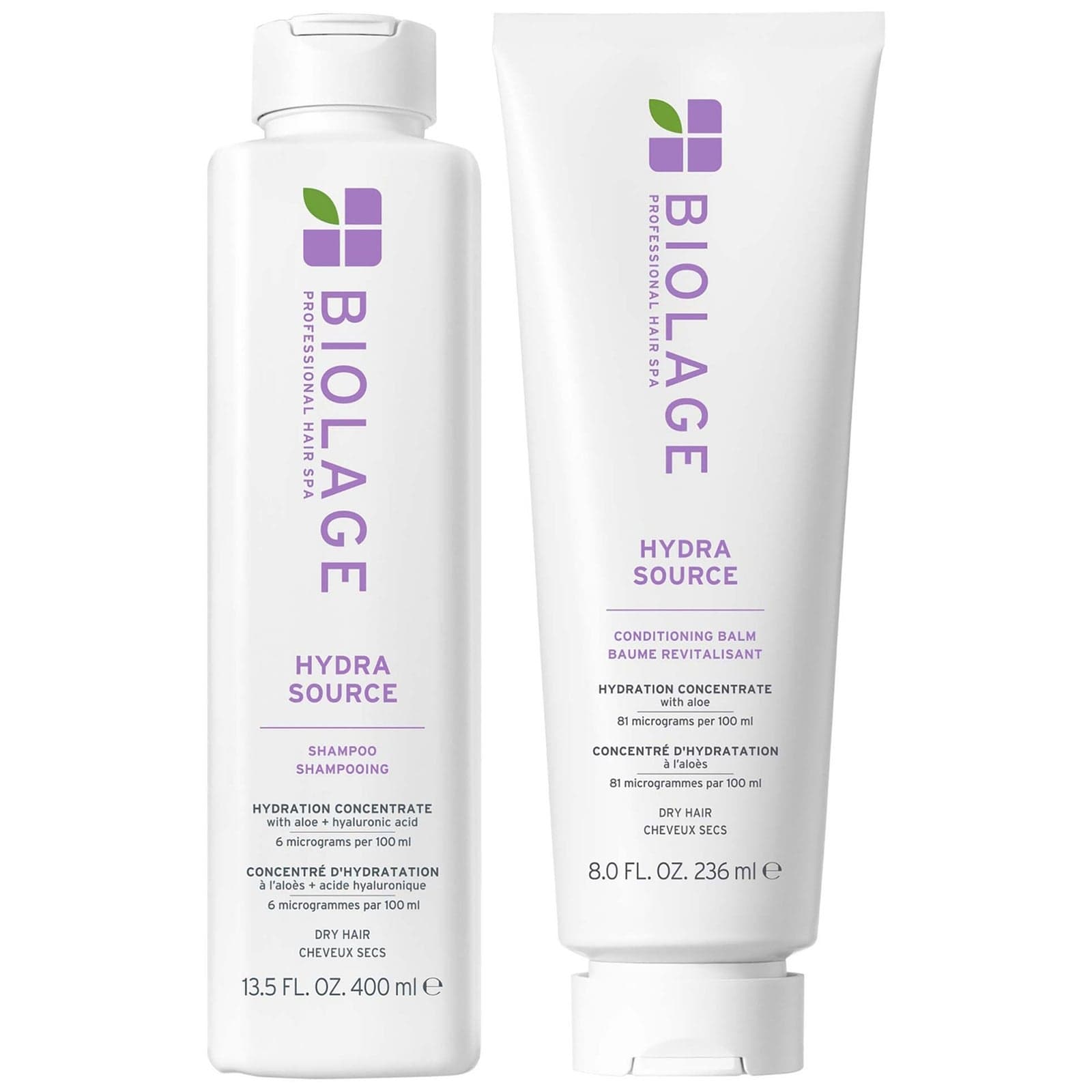 Biolage Hydra Source Shampoo 400ml and Conditioner 236ml Duo