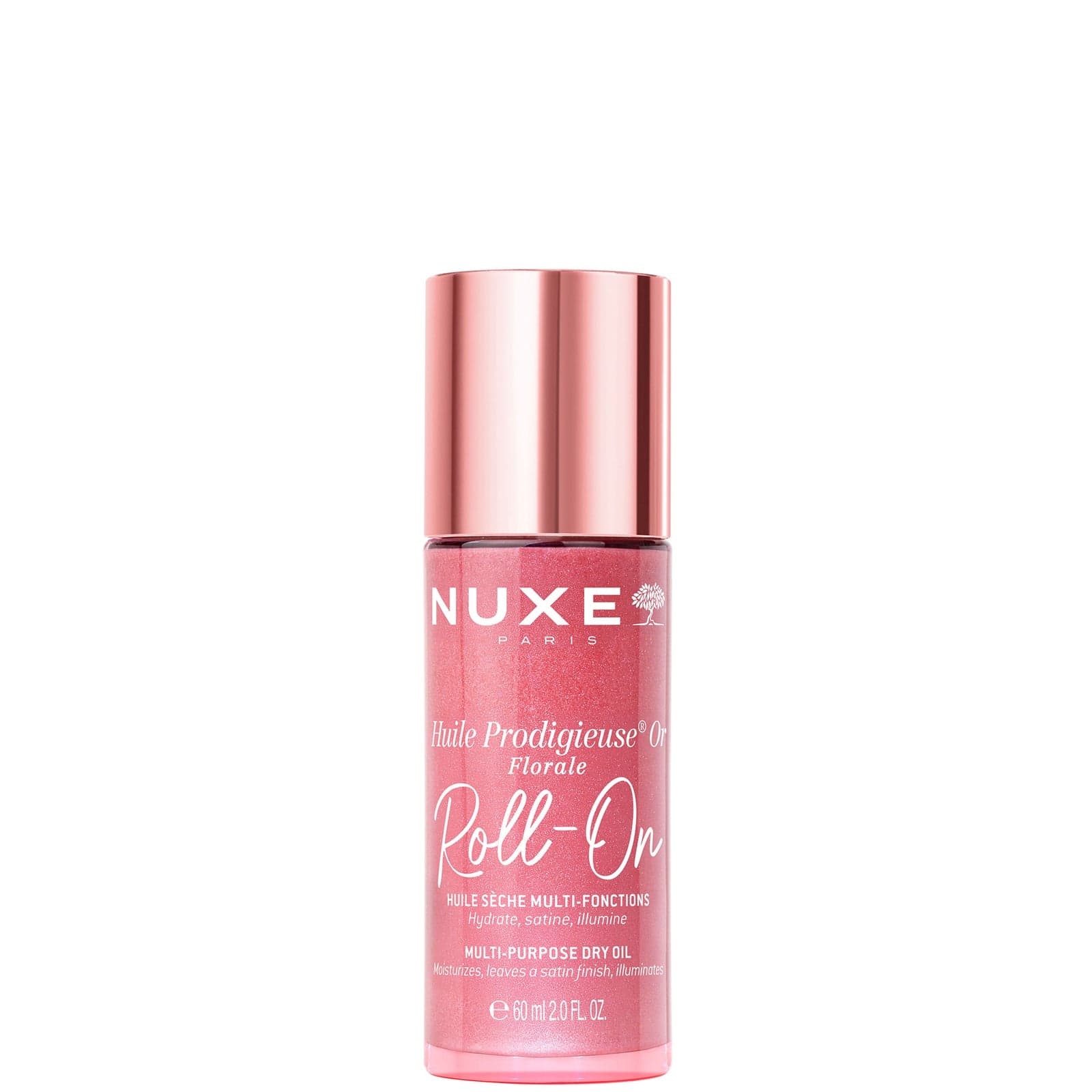 NUXE Huile Prodigieuse Floral Gold Shimmer Multi-Purpose Dry Oil for Face, Body and Hair Roll On 60ml