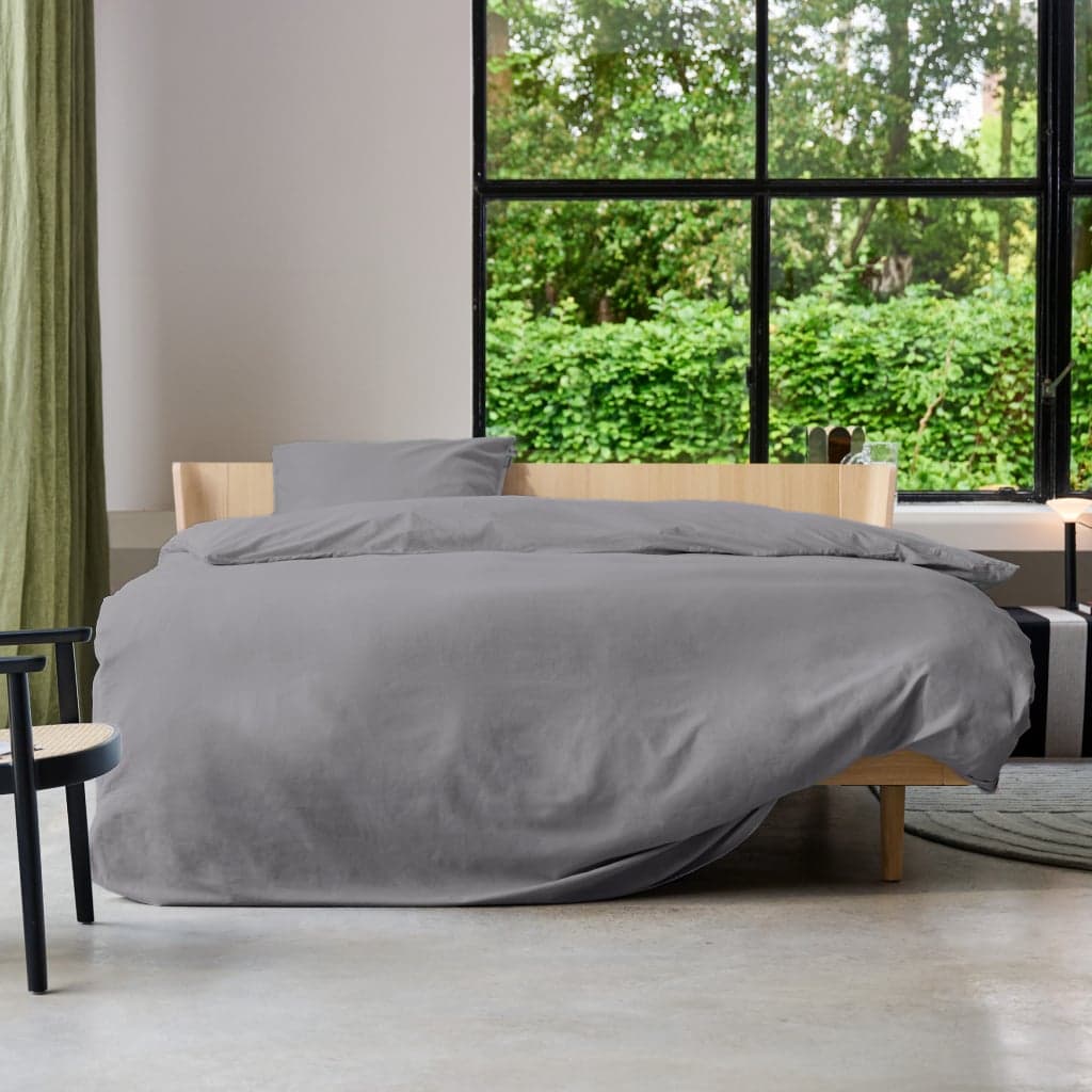 Auping Chambray Chalk Dekbedovertrek - 140 x 220 cm - 100% biologisch katoen