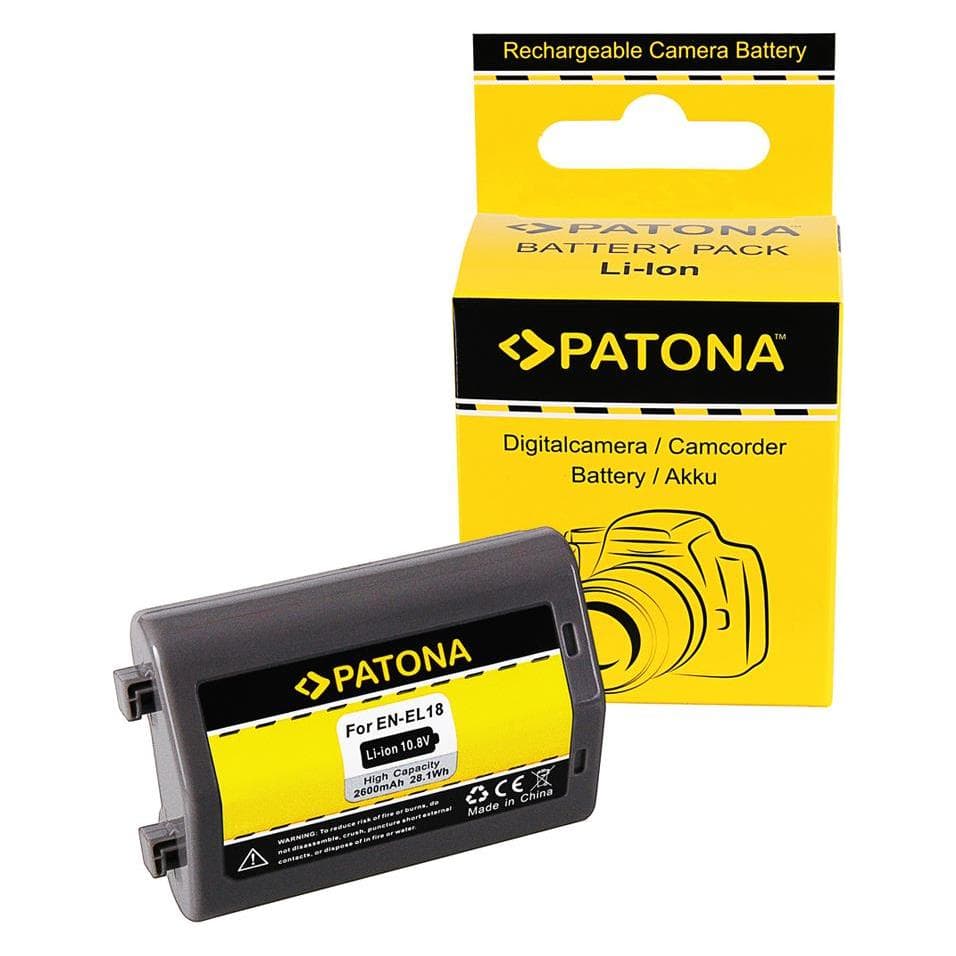 Patona Nikon EN-EL18 (Batterij van de camera), Stroomvoorziening voor de camera, Zwart