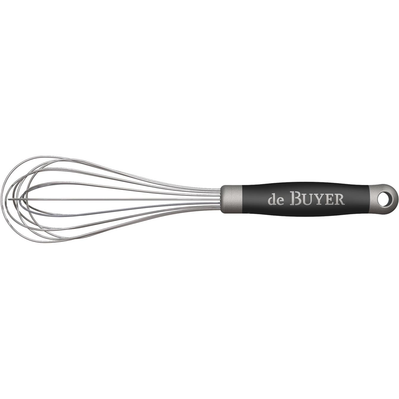 de Buyer Whisk 35cm stainless steel with rubber handle, Whisks, Silver