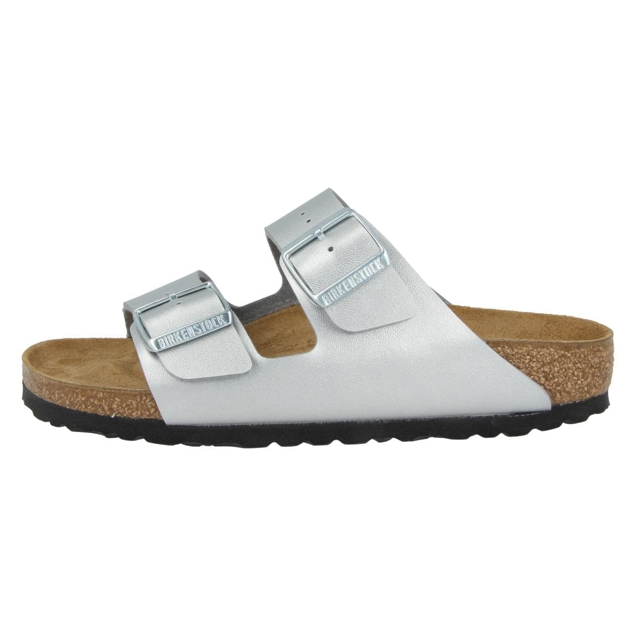 Birkenstock, Women, Sandals, Arizona Birko-Flor normal, Silver, (35)
