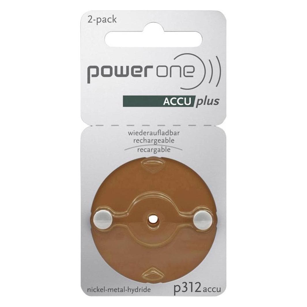 Powerone Accu plus (2 Pcs., 312, 23 mAh), Batterijen