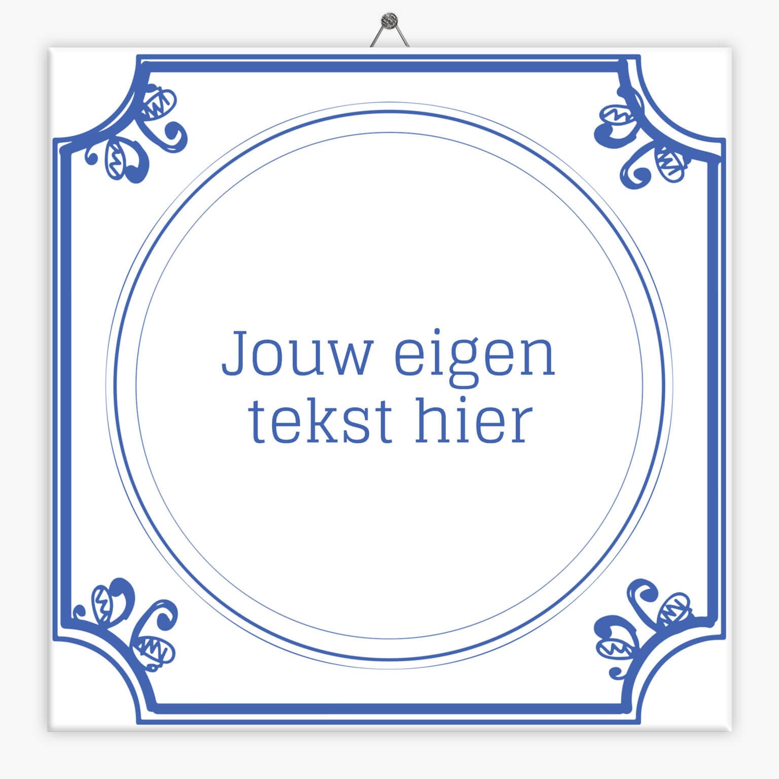 Delfts Blauw tegeltje kroon