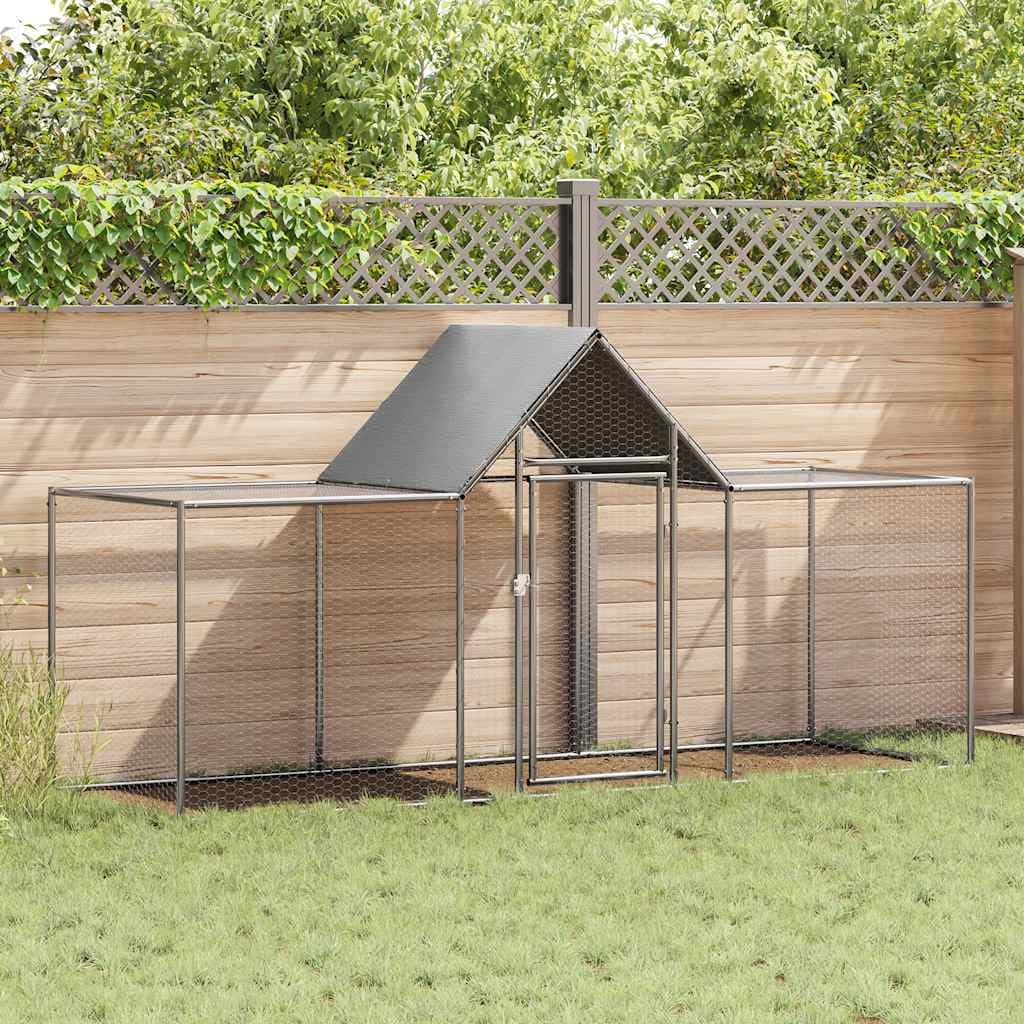 VidaXL Kippenren 3x1x1,5 m gegalvaniseerd staal