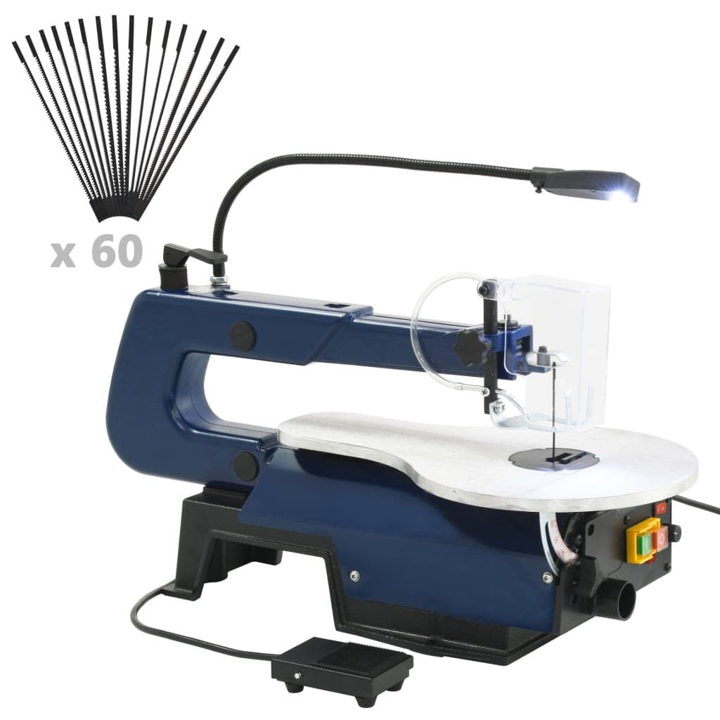 VidaXL Figuurzaagmachine elektrisch met voetpedaal en led-lampje 125 w