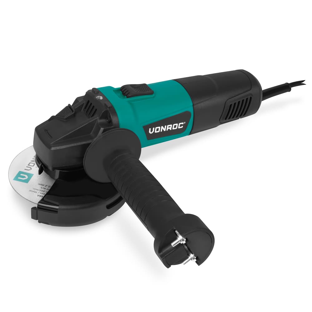 Haakse slijper 900W - Ø125mm | Incl. zijhandgreep