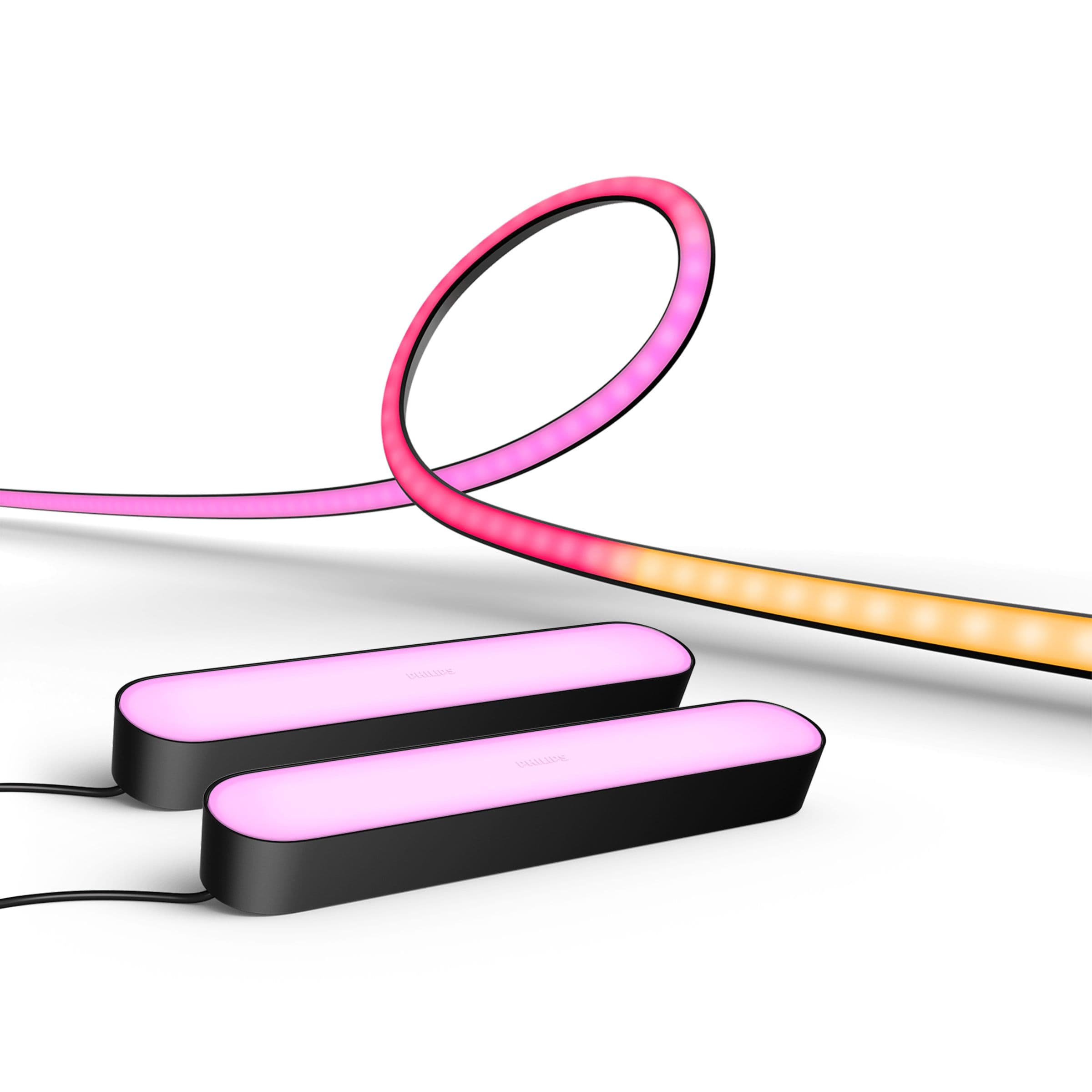 Philips Bundel: 2x Play Lightbars Zwart + Hue Play Gradient Lightstrip 55 Inch