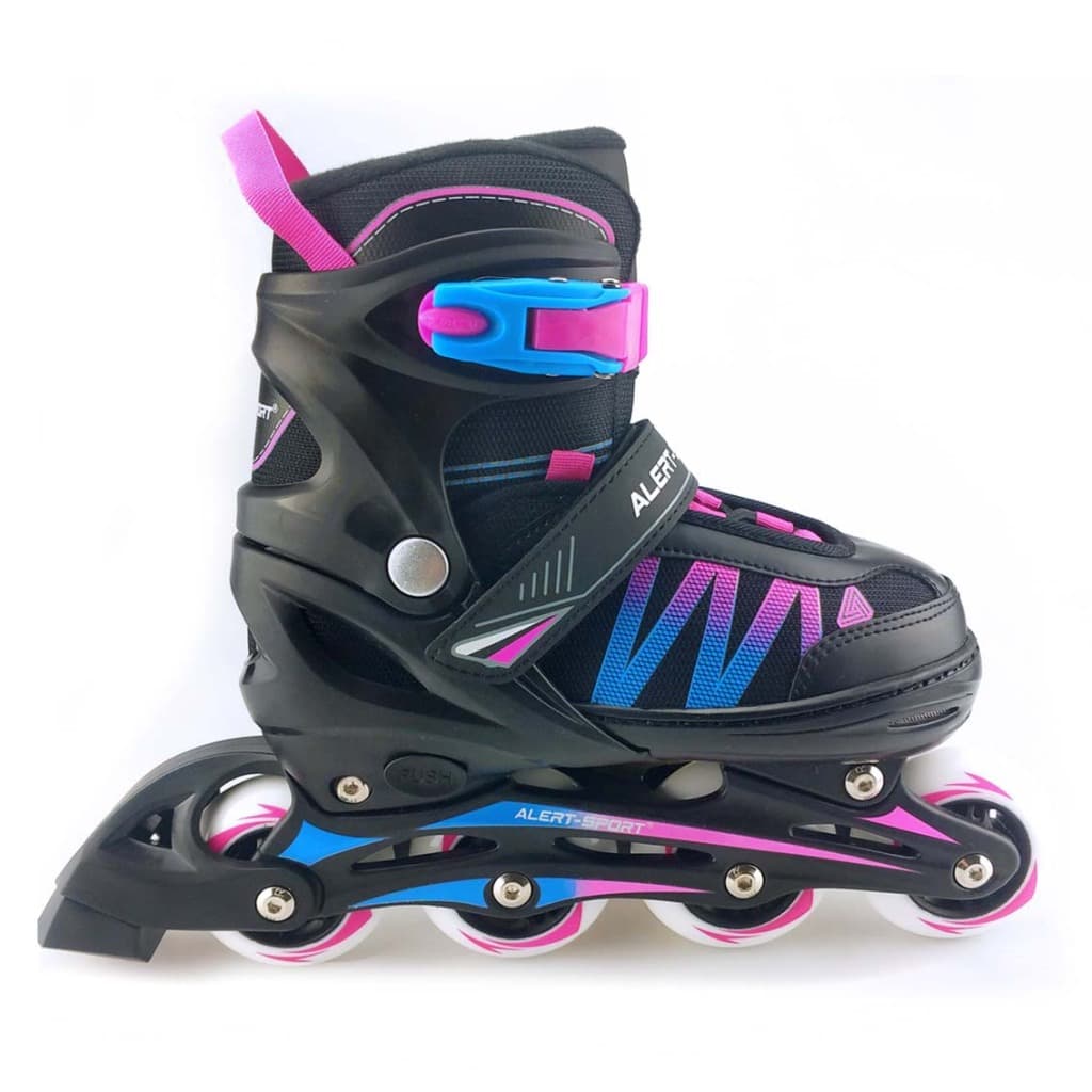 Alert inline skates maat 31-34 roze/blauw/zwart