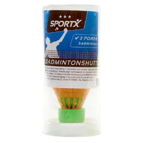 SportX power badmintonshuttles 3stuks