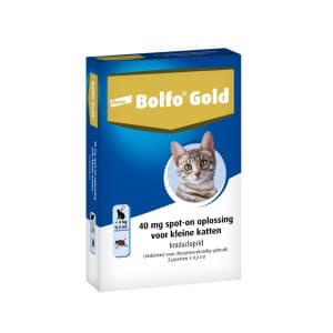 Bolfo Gold 40 Vlooiendruppels voor kleine kat 2 pipetten