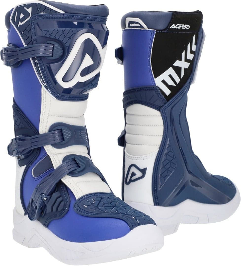 Acerbis X-Team JR Blue White Kids Motocross Boots Size 34